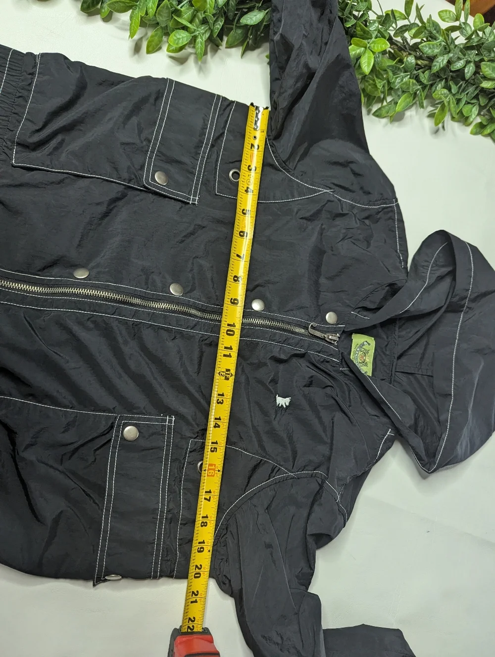 Y2K Juicy Couture Black Windbreaker Jacket Size Large